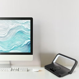 Desktop Wireless Charger & Lamp - Black