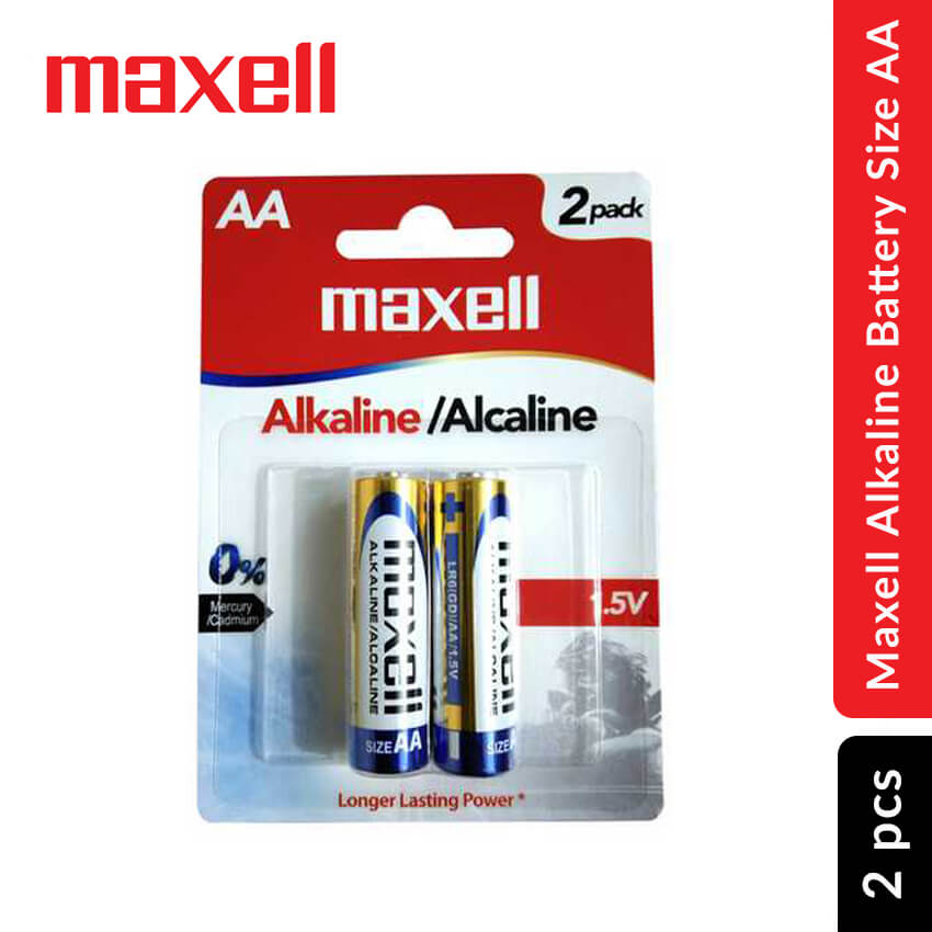 Maxell Alkaline Battery Size AA, 2 pcs_0