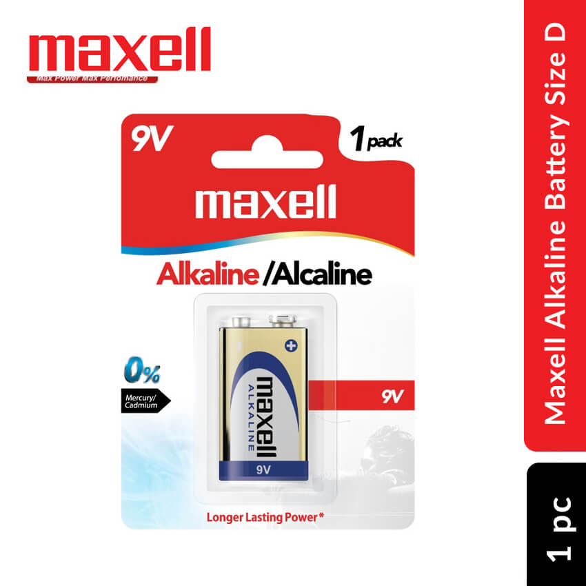Maxell Alkaline Size 9V Battery, 1 pc_0