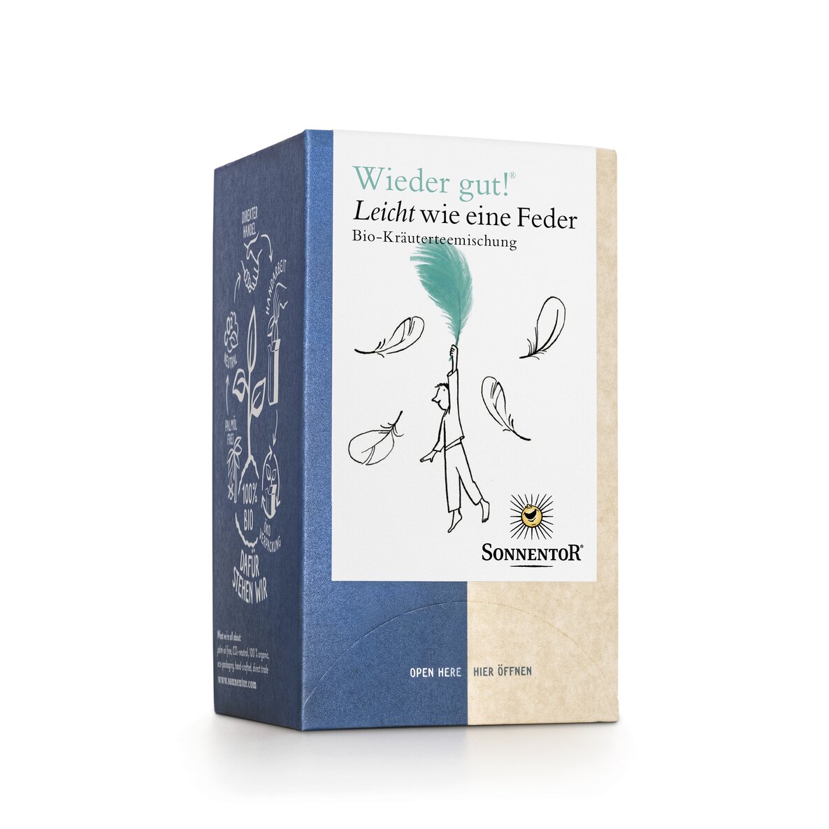Sonnentor Light As A Feather Organic Herbal Tea Blend with Mate (Coffein Based) 18 Teabags_0