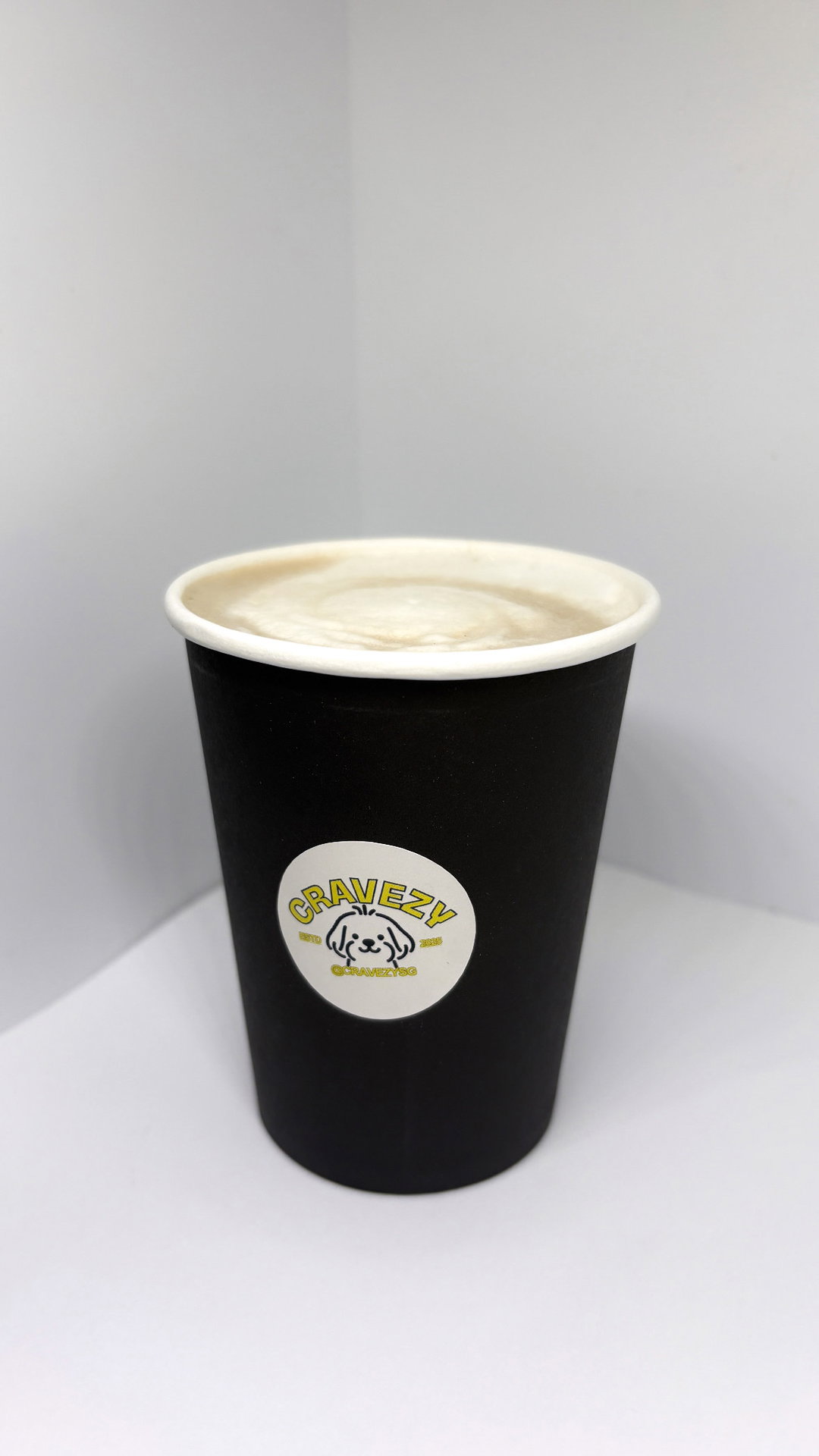 hot houjicha latte