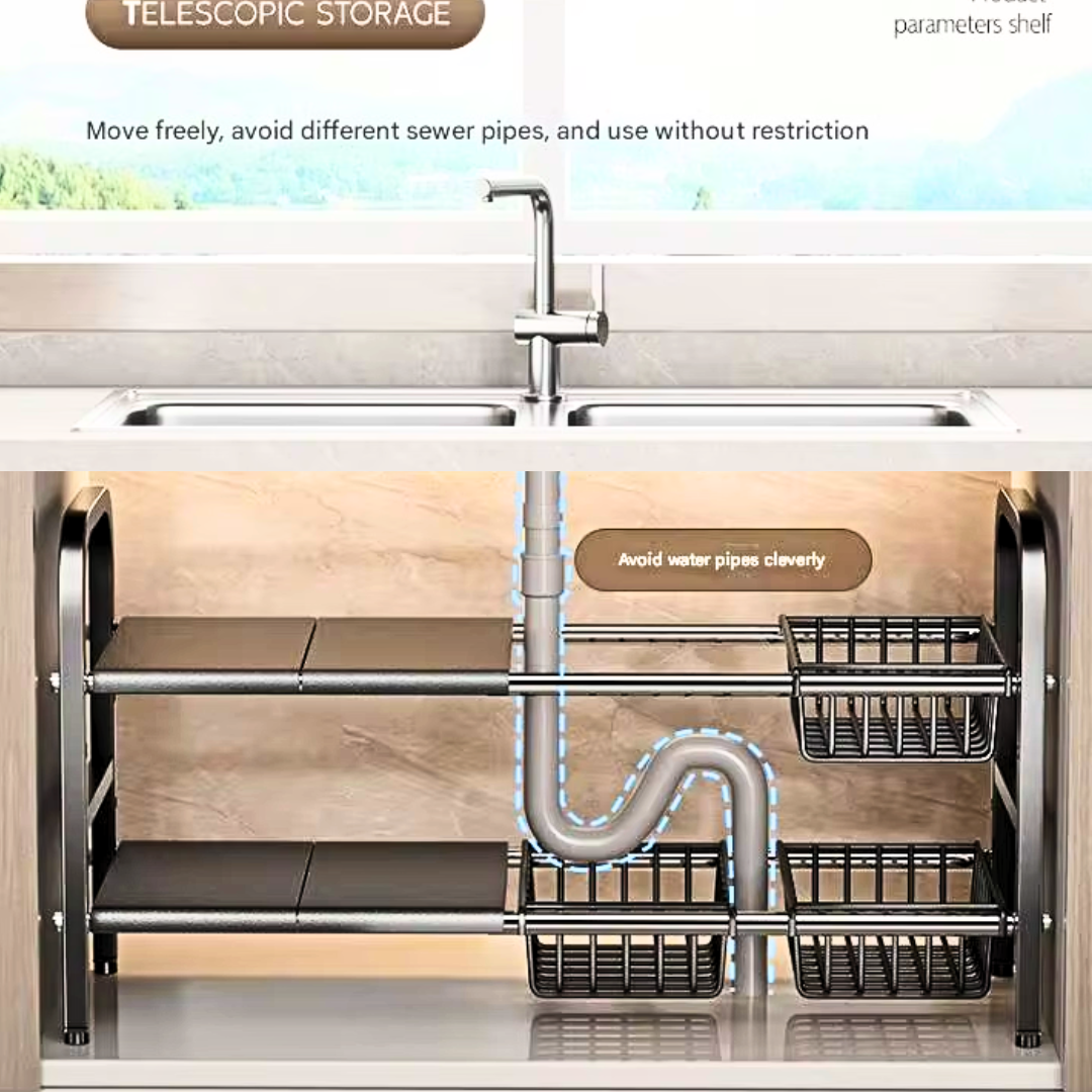 EXPANDABLE UNDER SINK ORGANIZER RACK (RAK ORGANISER BAWAH SINKI)_1
