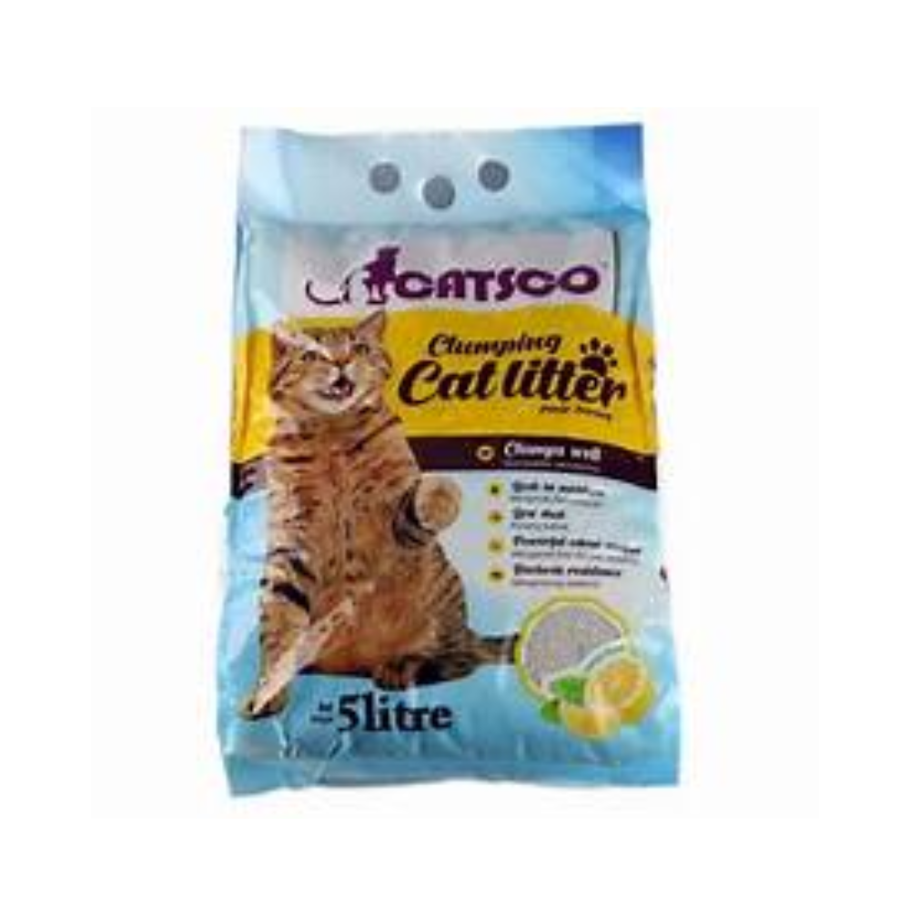 CATSCO CLUMPING CAT LITTER LEMON 5L_0