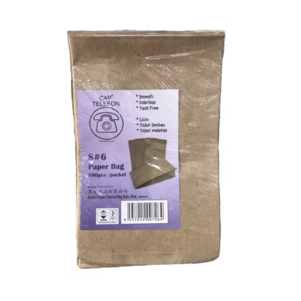 CAP TELEFON PAPER BAG 100PCS_0