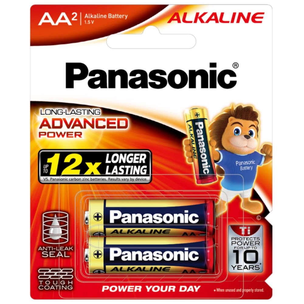 PANASONIC ALKALINE BATTERY AA 2 PCS
