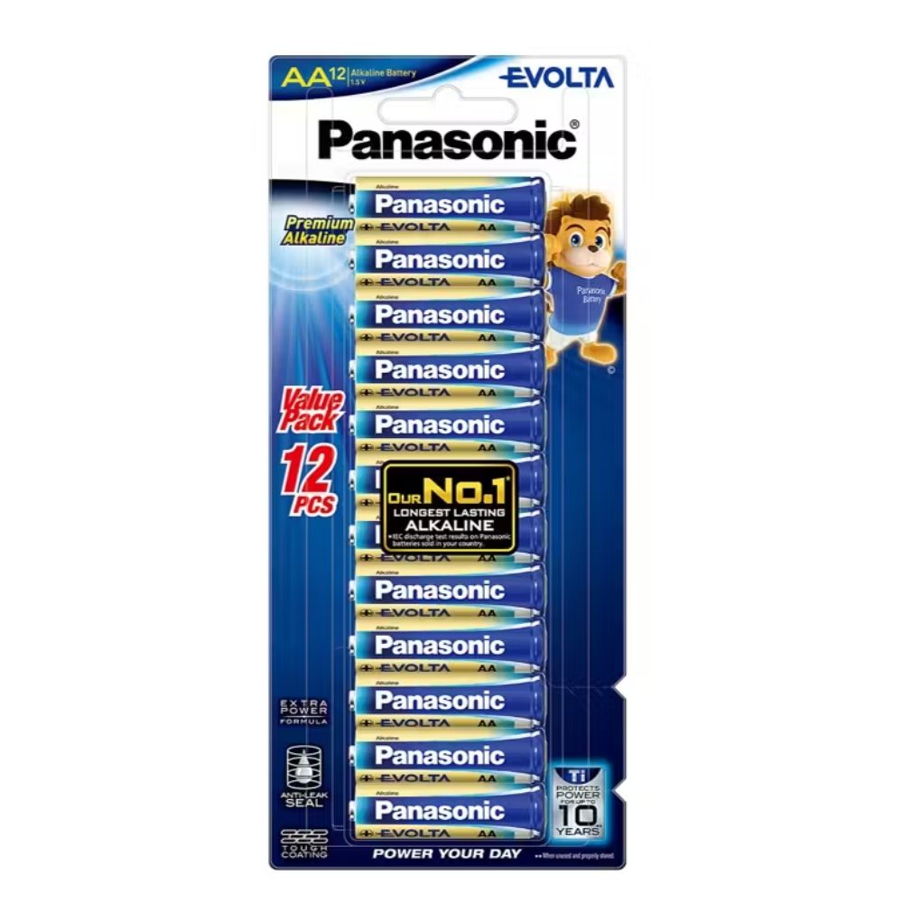 PANASONIC EVOLTA BATTERY AA 12 4 PCS 