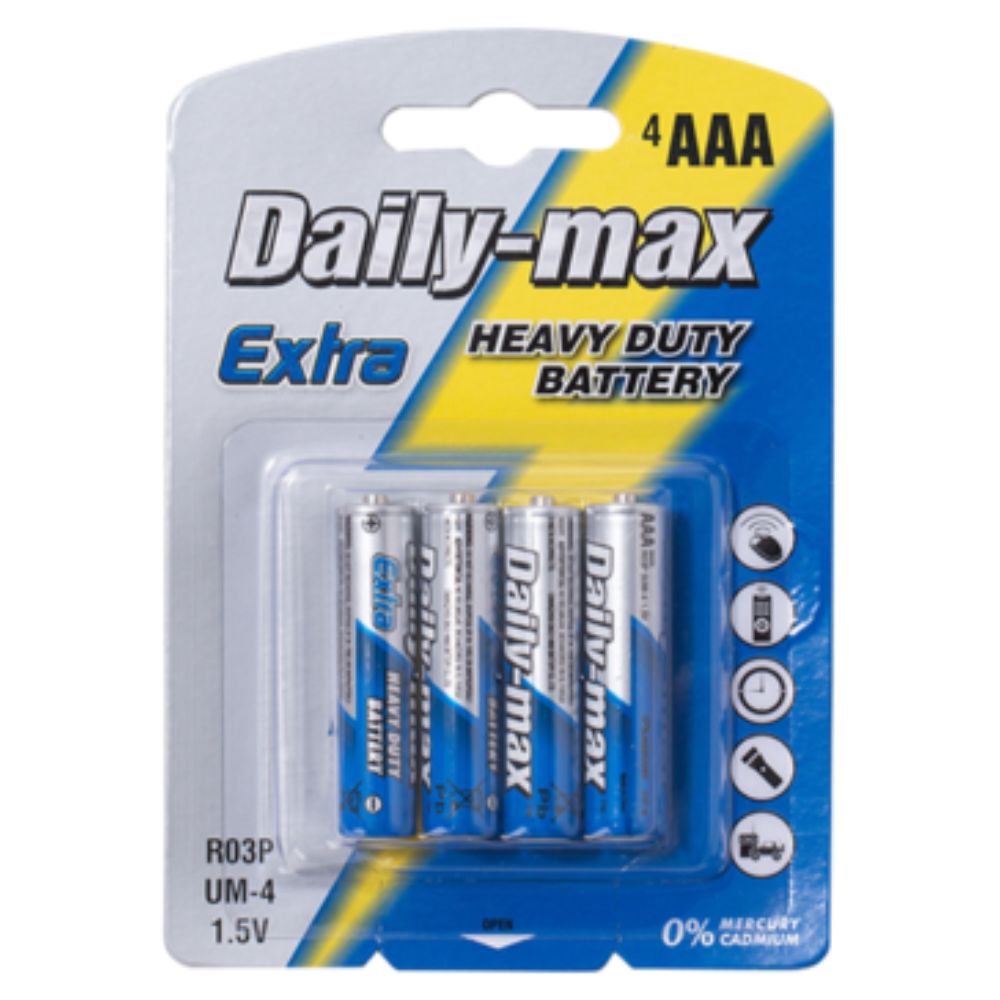 DAILY MAX BATTERY AAA 4 PCS