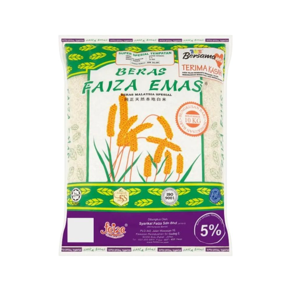 FAIZA EMAS BERAS SUPER S.TPT 5% 10KG