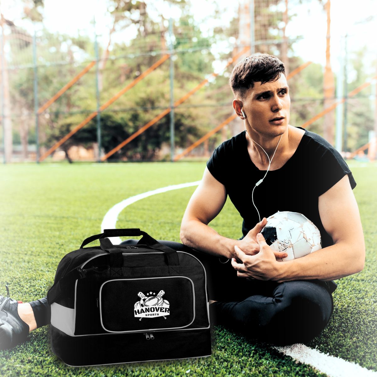 Double Decker Two Tone Bag-Black & Grey_0