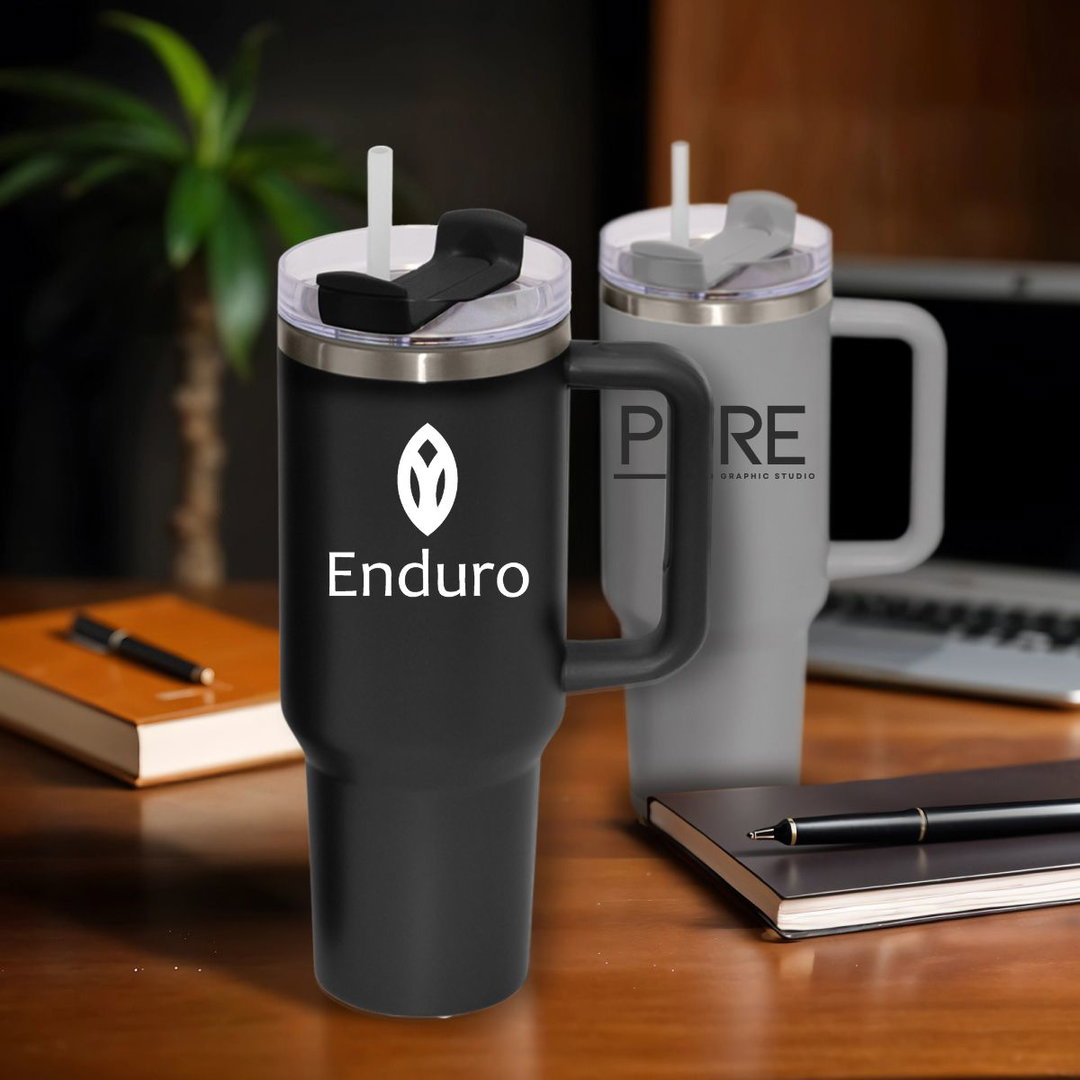 1200ml Stainless Steel Enduro Mug -Black