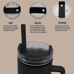1200ml Polypropylene Enduro Mug -Black