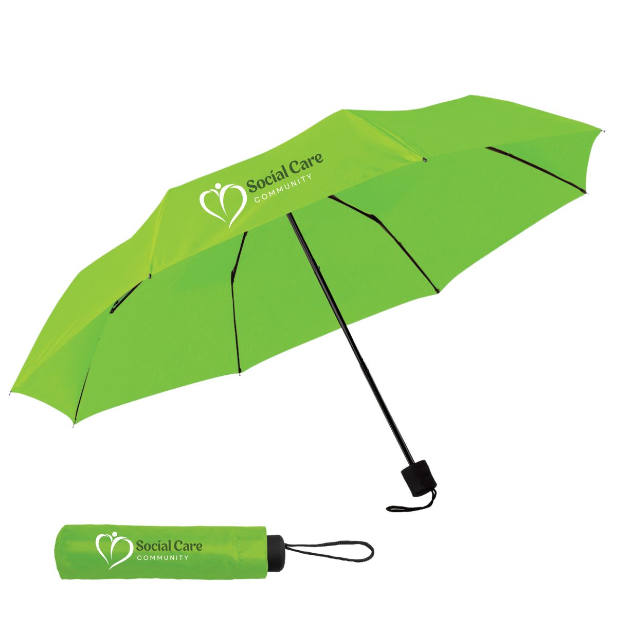 8 Panel Baton Umbrella - Lime_1