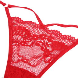 Red Sexy Lace Hollow Out  Women Thong Underwear 