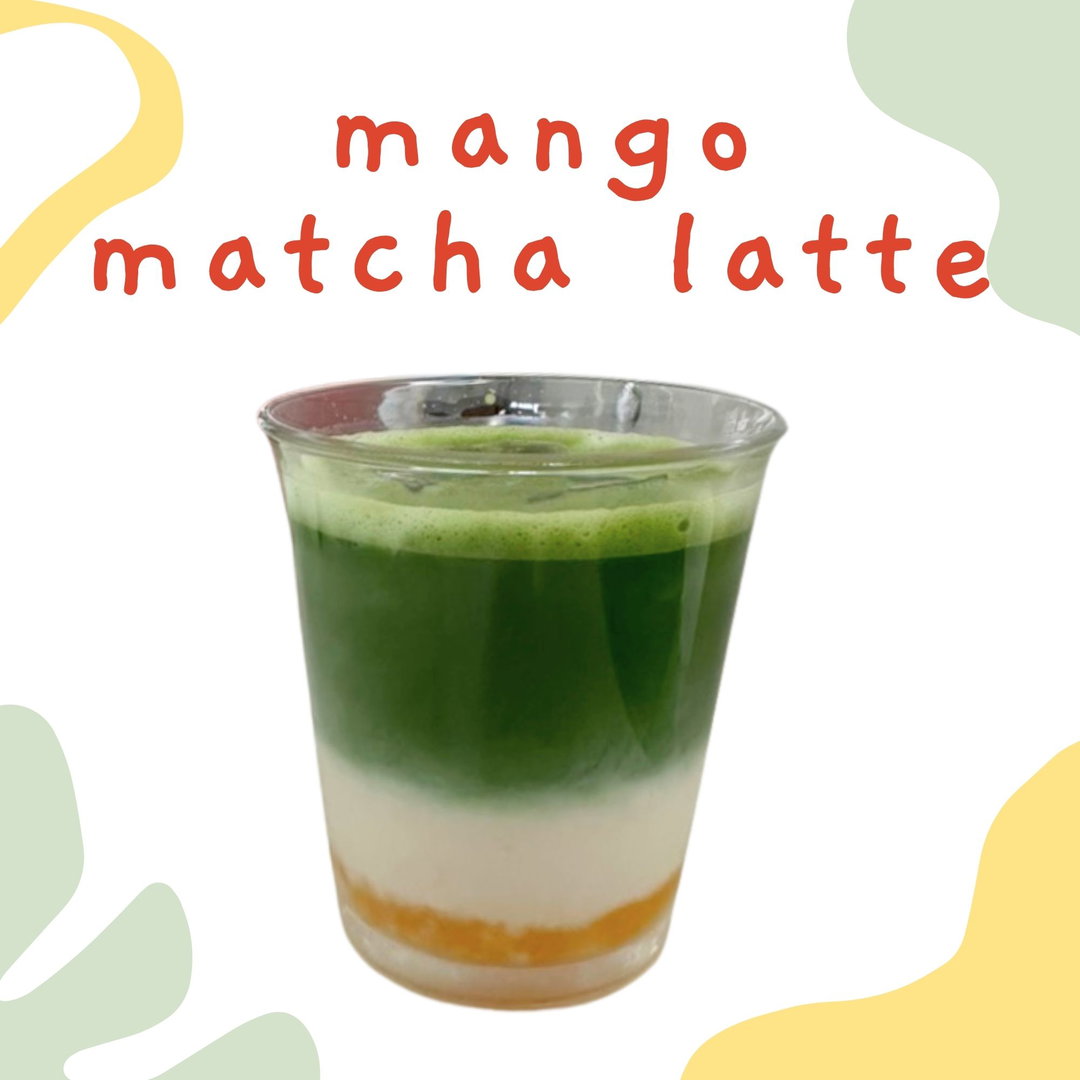 mango matcha latte