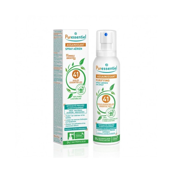 Puressentiel Spray Assainissant  200 ML 41 Huiles Essentielles - Purificateur d'Air et Maison