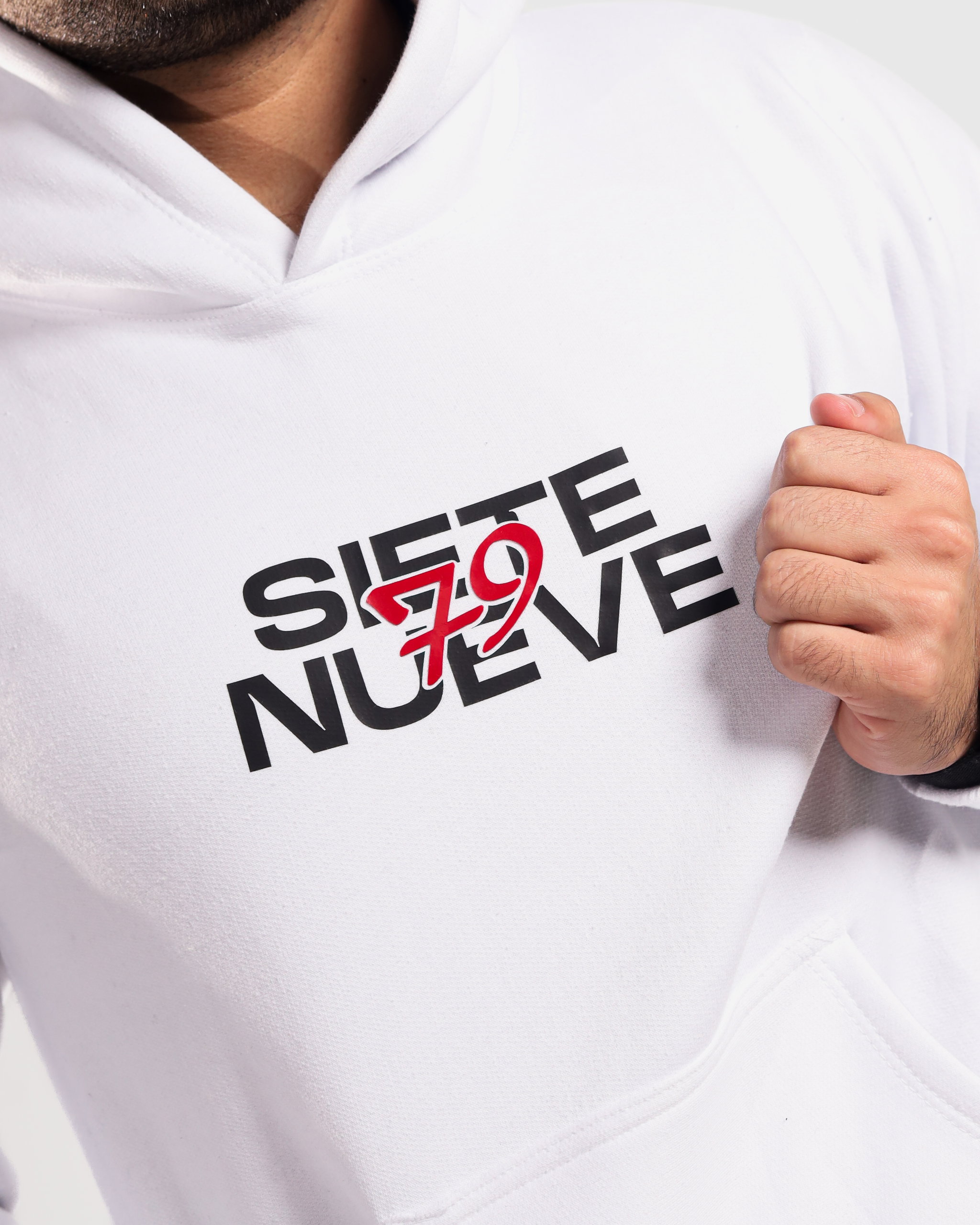 Hoodie Siete Nueve - Blanca_0