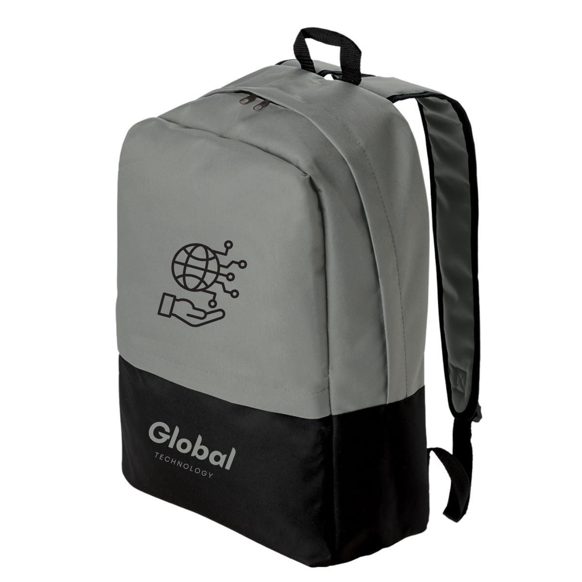 2 Tone Laptop Backpack - Grey_1