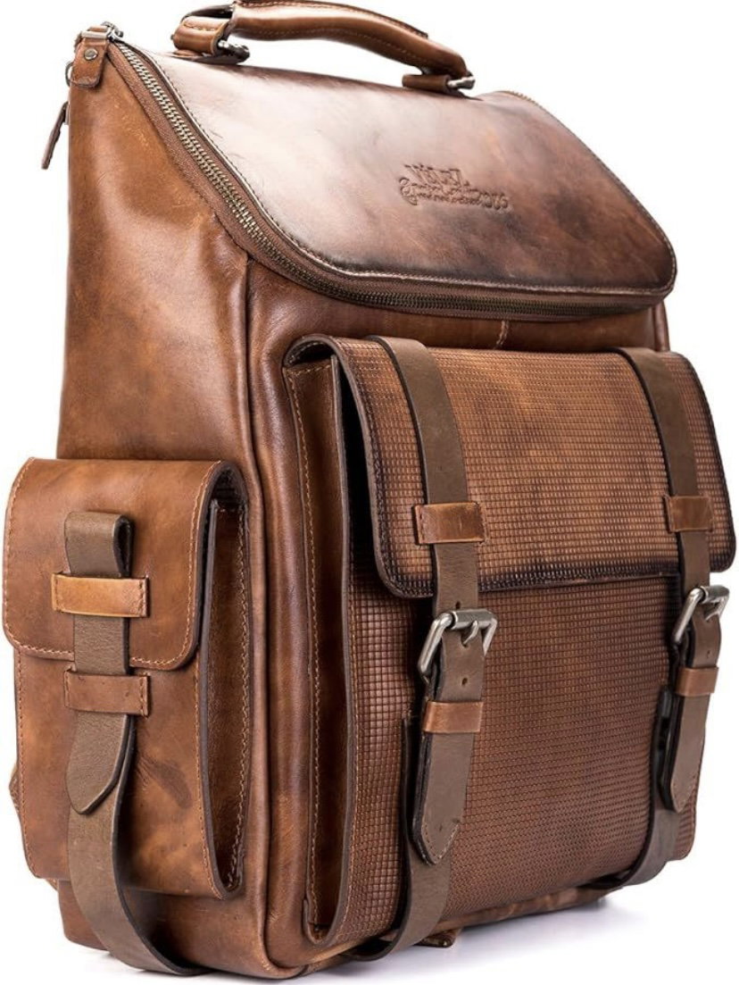 Leather Laptop Backpack_0