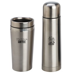 Chester Flask & Mug Set - Black