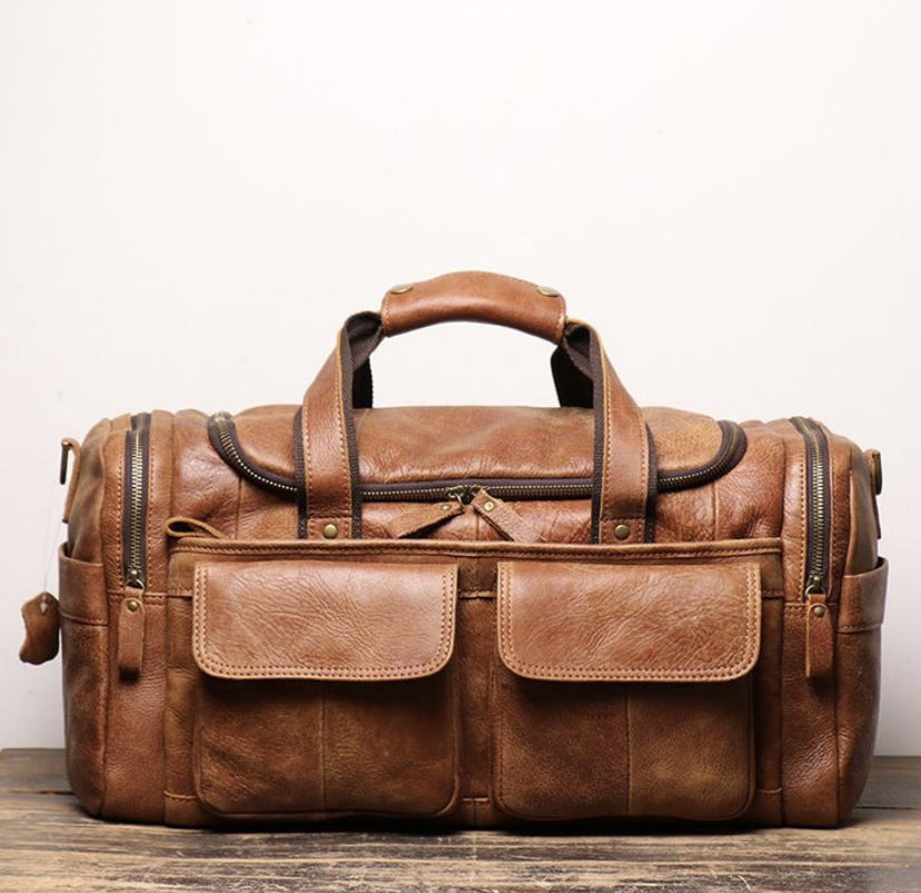 Handmade Leather travel bag