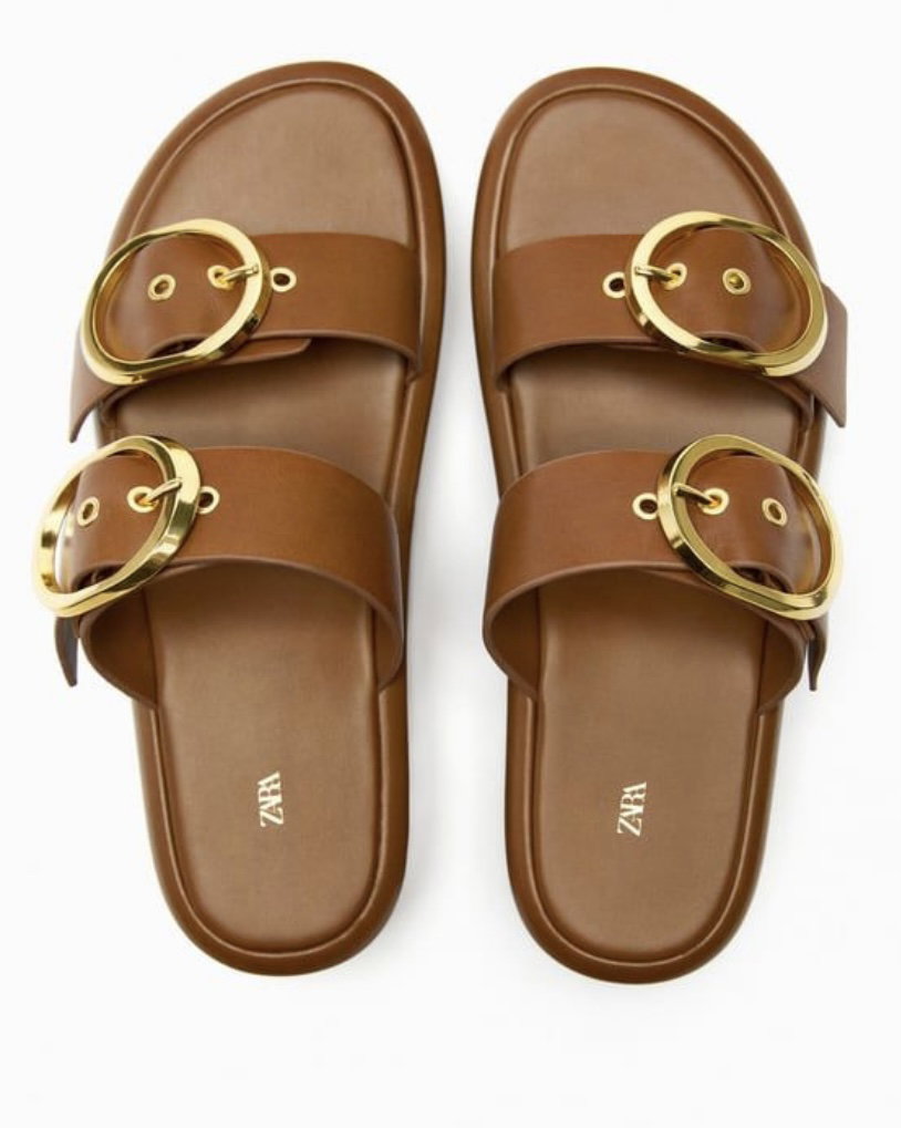 Flexible Fit Leather Sandals_0