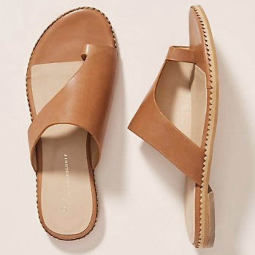 Relaxed Fit Leather Slides_0