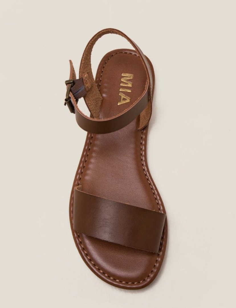 Slip-On Leather Sandals for Women