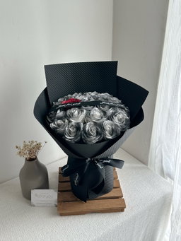 19 Stalk Soap Rose Bouquet (Dimensional Embossing Paper)