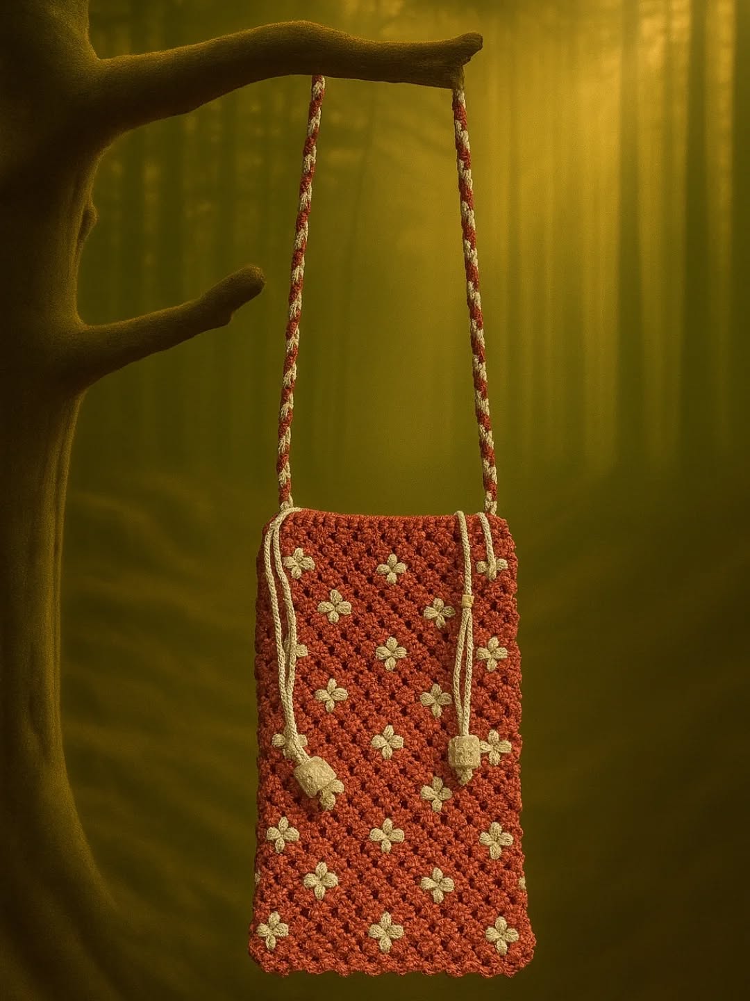 Wildflower Macramé Phone Carrier_0