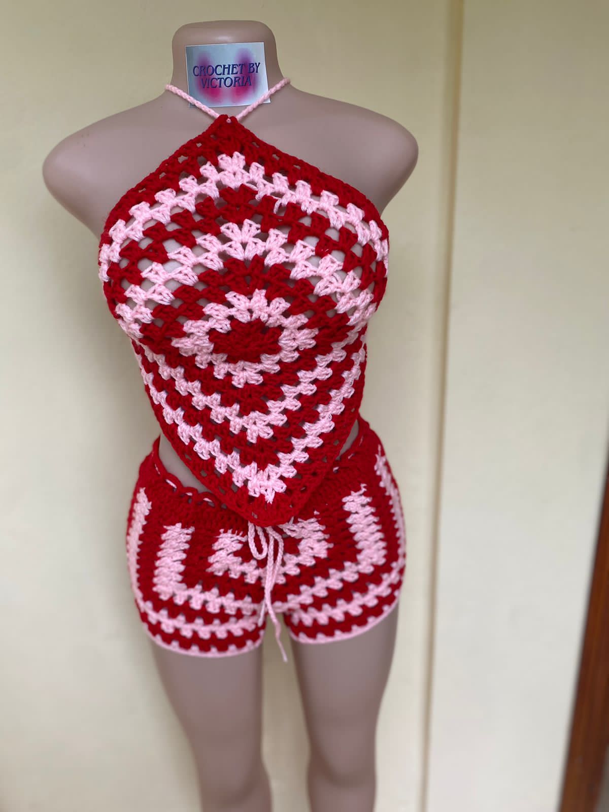 Granny square shorts set_0