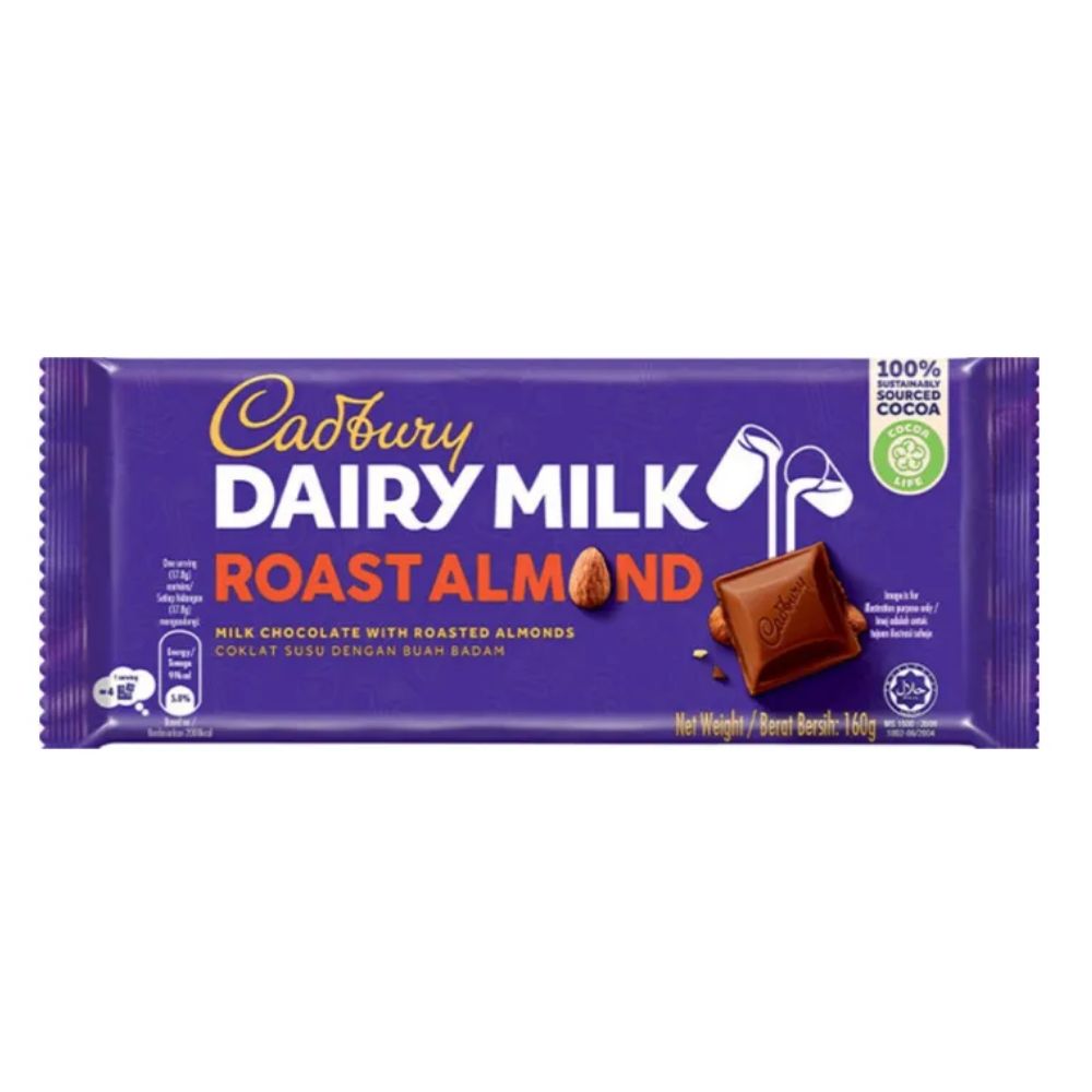 CADBURY CHOCOLATE ROAST ALMOND 160G