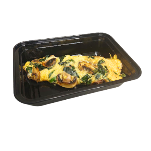 Omelette de espinaca con champiñones (300kcal)