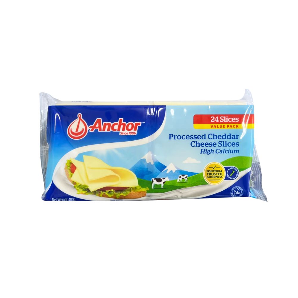 ANCHOR CHEDDAR CHEESE SLICES 400G