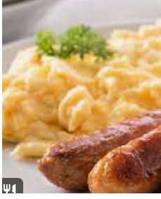Trio Scrambled Eggs with Chicken Sausages