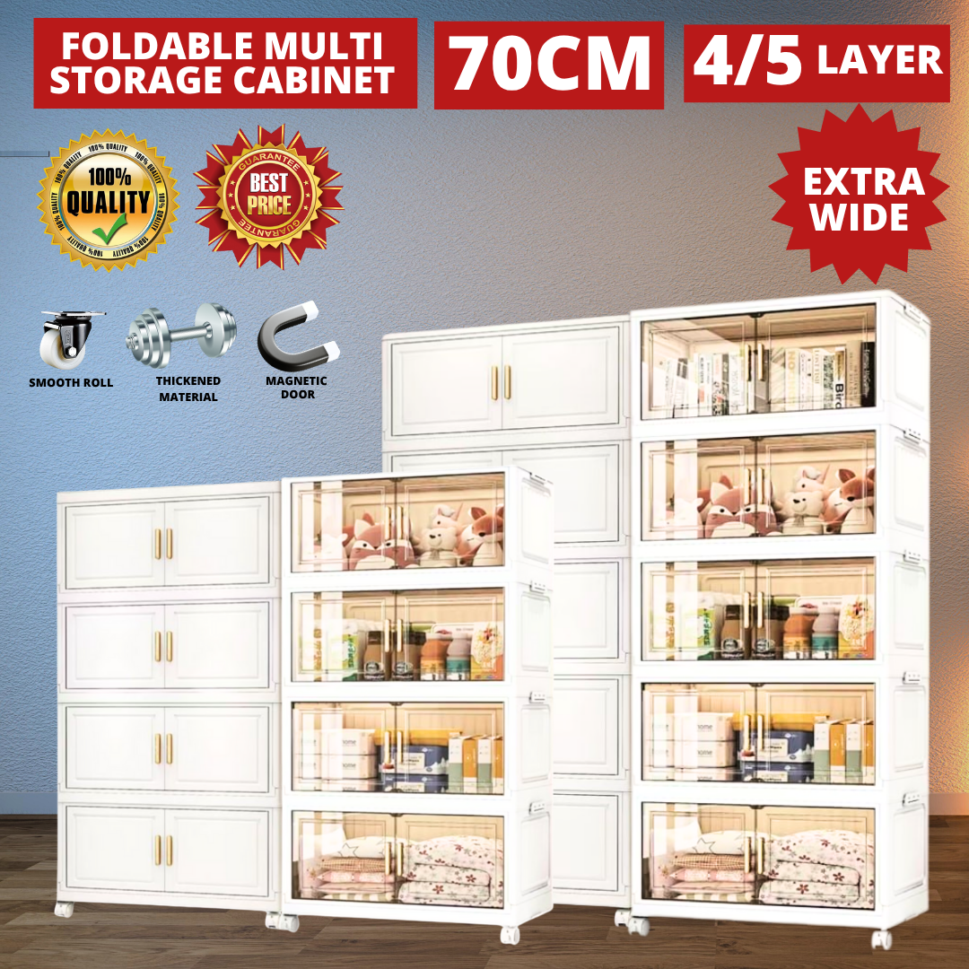 FOLDABLE MULTI STORAGE CABINET - 70 CM (KABINET BOLEH LIPAT)