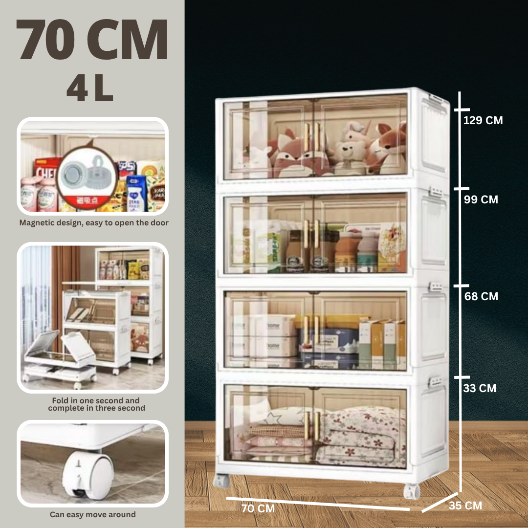 FOLDABLE MULTI STORAGE CABINET - 70 CM (KABINET BOLEH LIPAT)_7