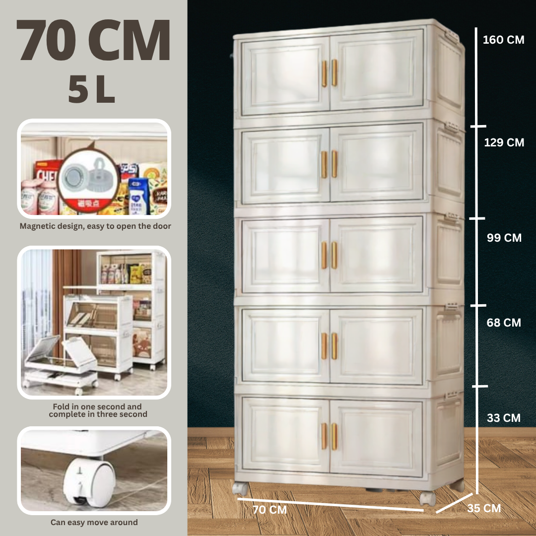 FOLDABLE MULTI STORAGE CABINET - 70 CM (KABINET BOLEH LIPAT)_8