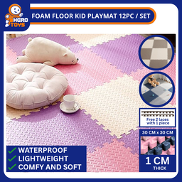 FOAM FLOOR KID PLAYMAT 12PC / SET 30CM X 1CM
