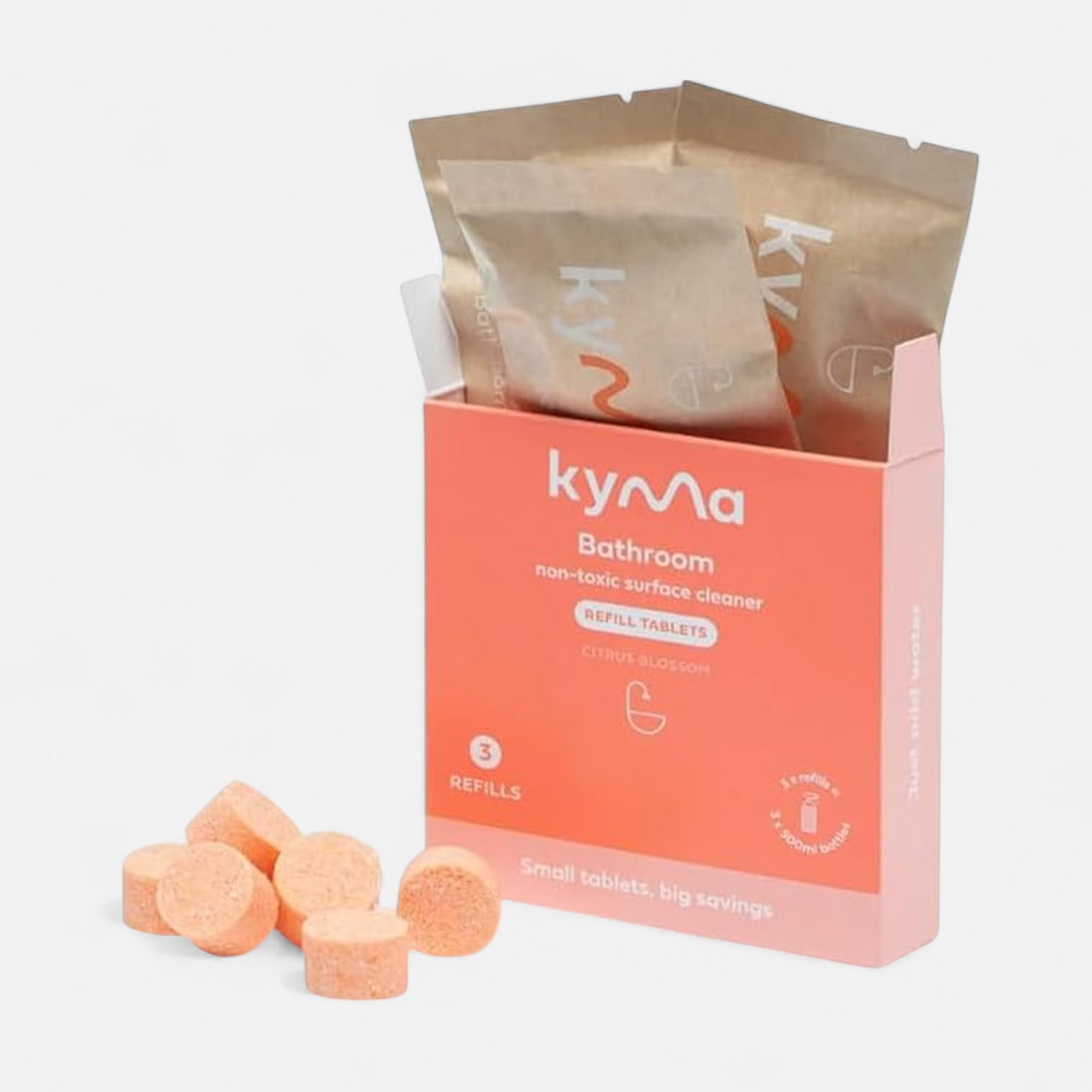 Kyma Peach Bathroom Cleaner Refill 35g_0