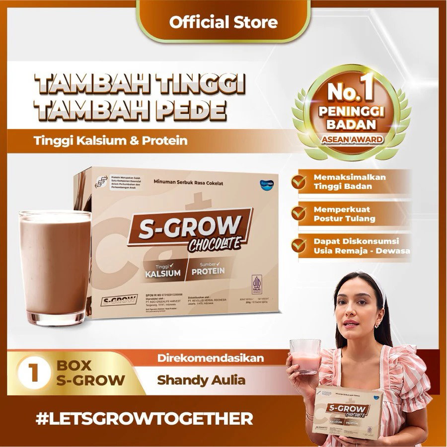 S-GROW CHOCOLATE - Peninggi Badan Terbaik Untuk Remaja dan Dewasa_0