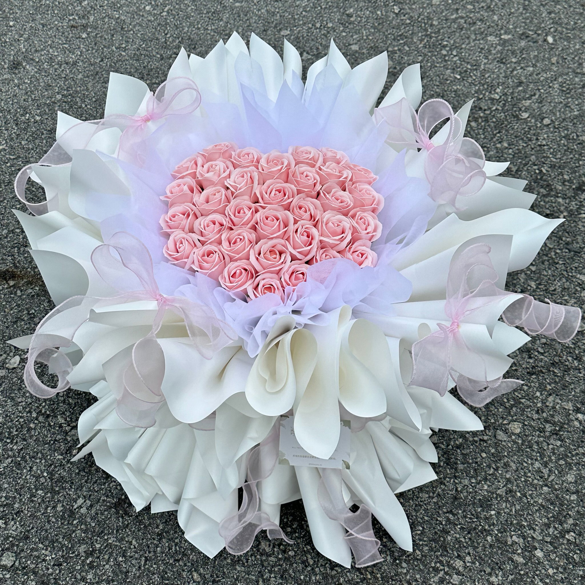 33 Stalk Hearts-Shaped Soap Rose Bouquet  _0