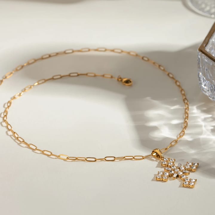 Collier pendentif en croix - La foi qui brille_1