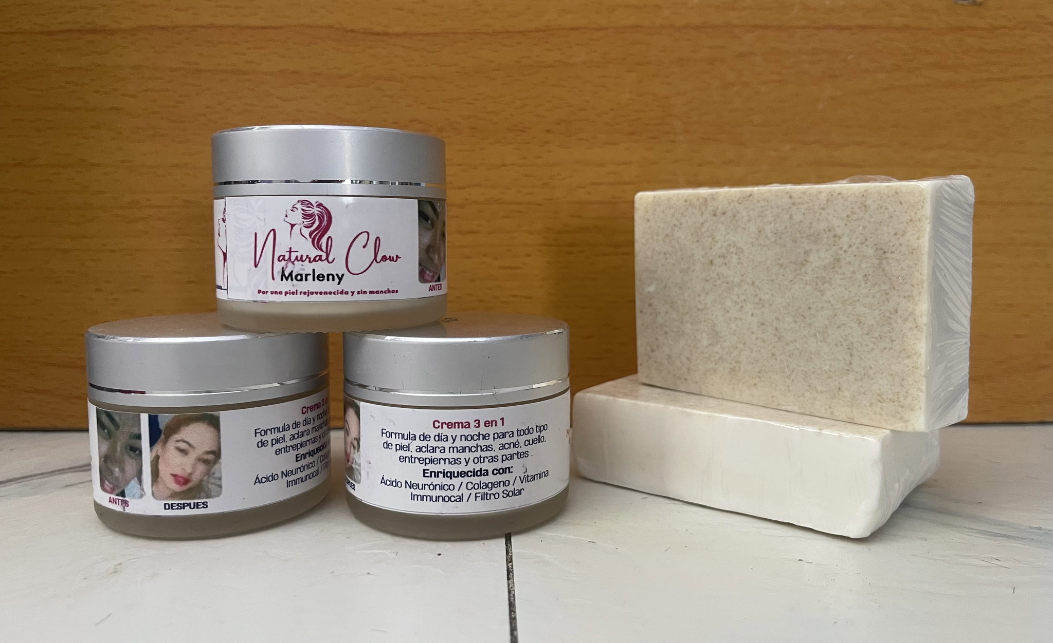 Combo Crema Blanqueadora 3 en 1 con Jabones de Trigo y Coco_0