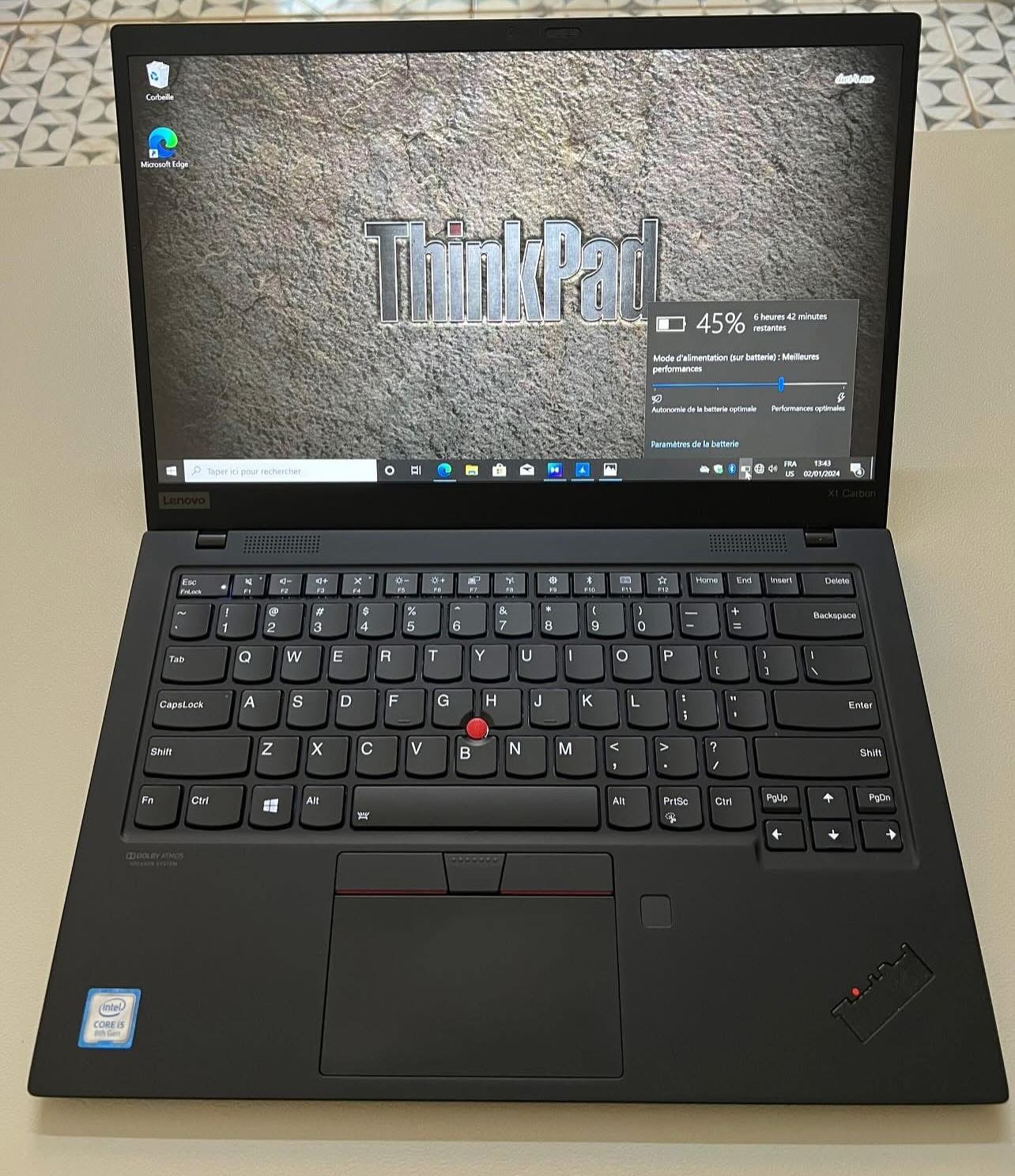  Lenovo ThinkPad X1 Carbon 8e Gen, Core i5, 8Go RAM, 256Go SSD_1