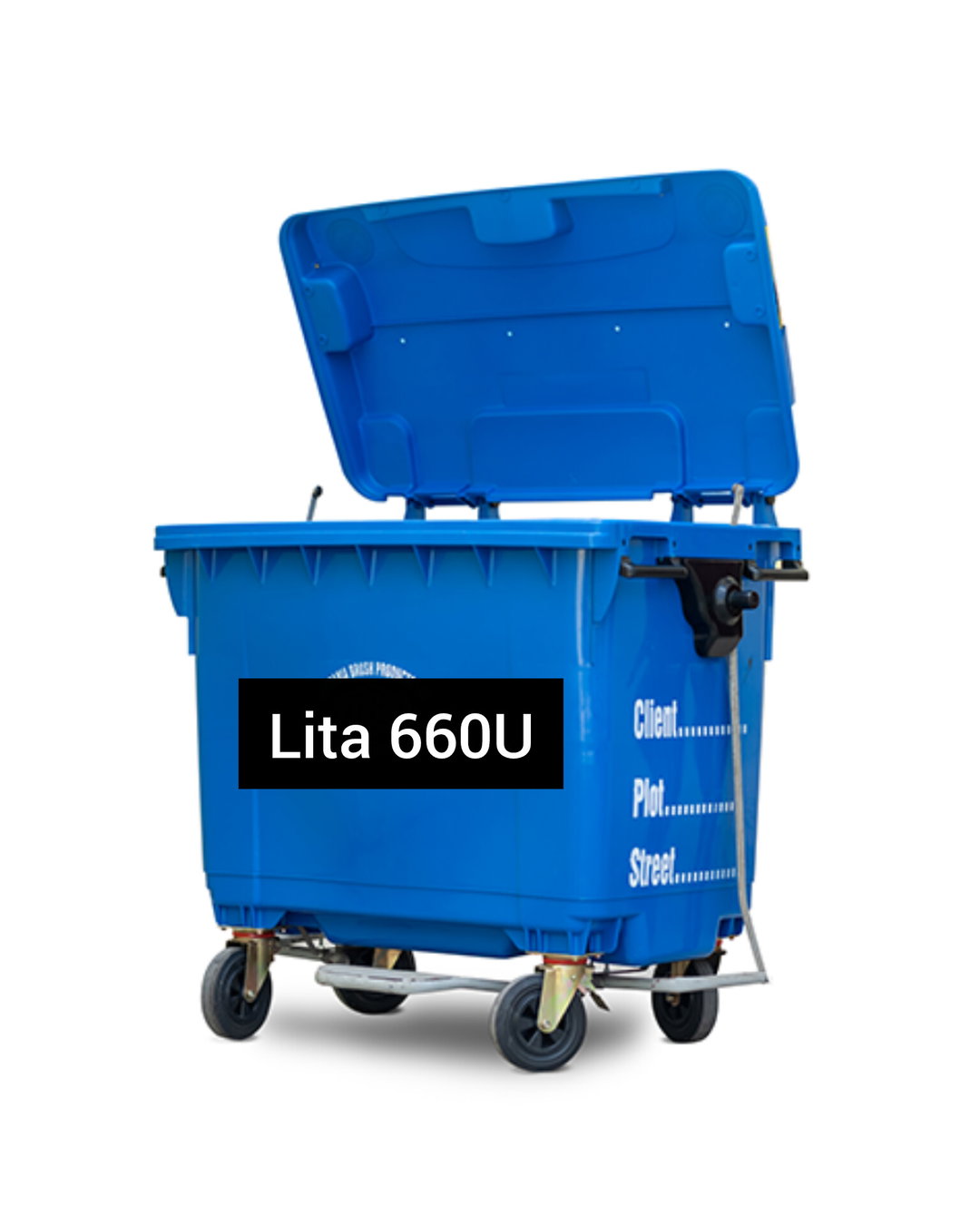 Plastic Dustbin 660L with metal pedal