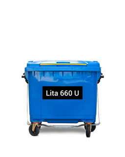 Plastic Dustbin 660L with metal pedal 