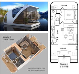 🌊 Floating House FH30 – 30㎡ | Modern Living on Water