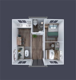 🏠 4-Room Modular Prefab House – Smart, Mobile & Eco-Friendly