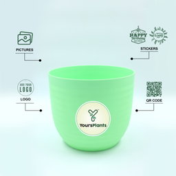 Verona Plants Pot for Home & Office Decor {Pack of 2} | Green