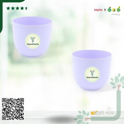 Verona Plants Pot for Home & Office Decor {Pack of 2} Purple
